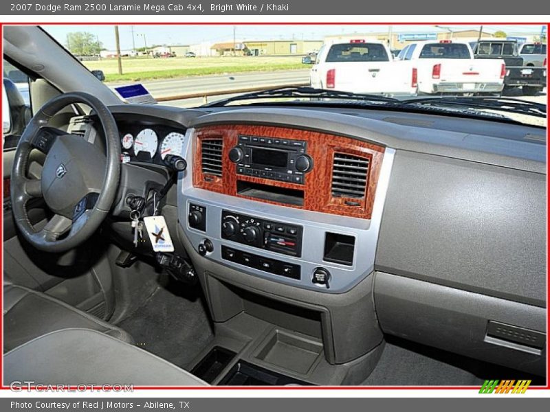 Bright White / Khaki 2007 Dodge Ram 2500 Laramie Mega Cab 4x4