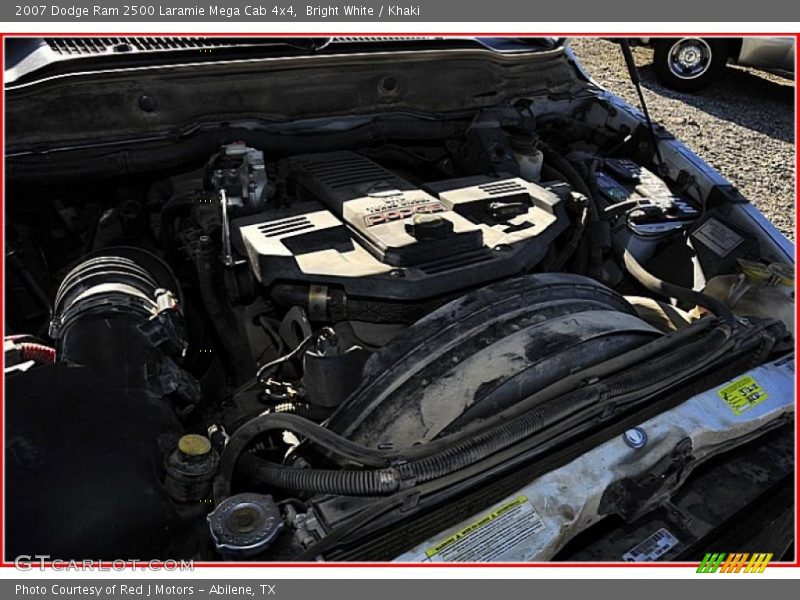 Bright White / Khaki 2007 Dodge Ram 2500 Laramie Mega Cab 4x4