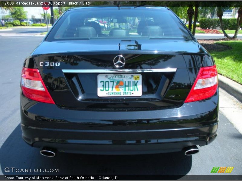 Black / Black 2009 Mercedes-Benz C 300 Sport