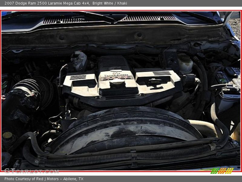 Bright White / Khaki 2007 Dodge Ram 2500 Laramie Mega Cab 4x4