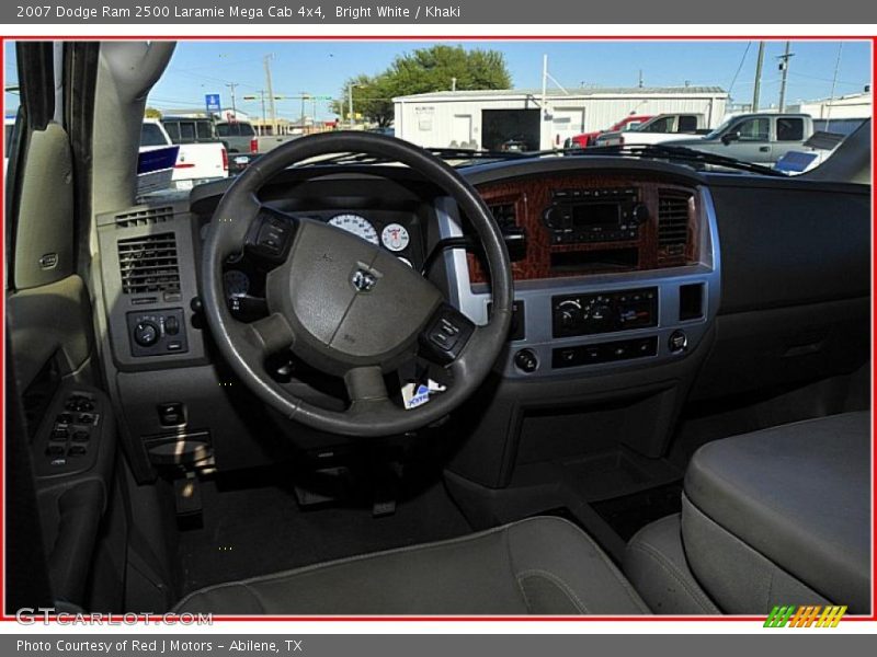 Bright White / Khaki 2007 Dodge Ram 2500 Laramie Mega Cab 4x4