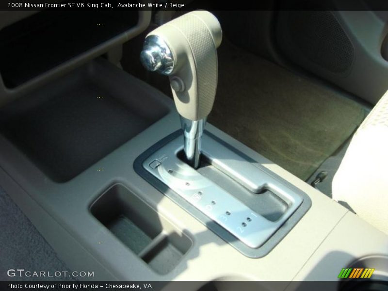 Avalanche White / Beige 2008 Nissan Frontier SE V6 King Cab