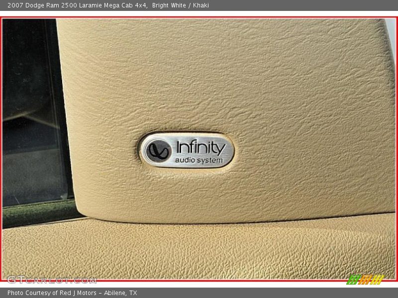 Bright White / Khaki 2007 Dodge Ram 2500 Laramie Mega Cab 4x4