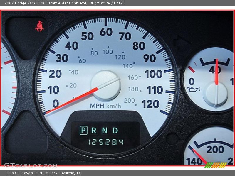 Bright White / Khaki 2007 Dodge Ram 2500 Laramie Mega Cab 4x4