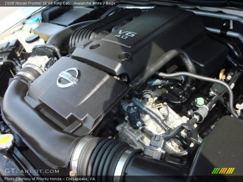Avalanche White / Beige 2008 Nissan Frontier SE V6 King Cab