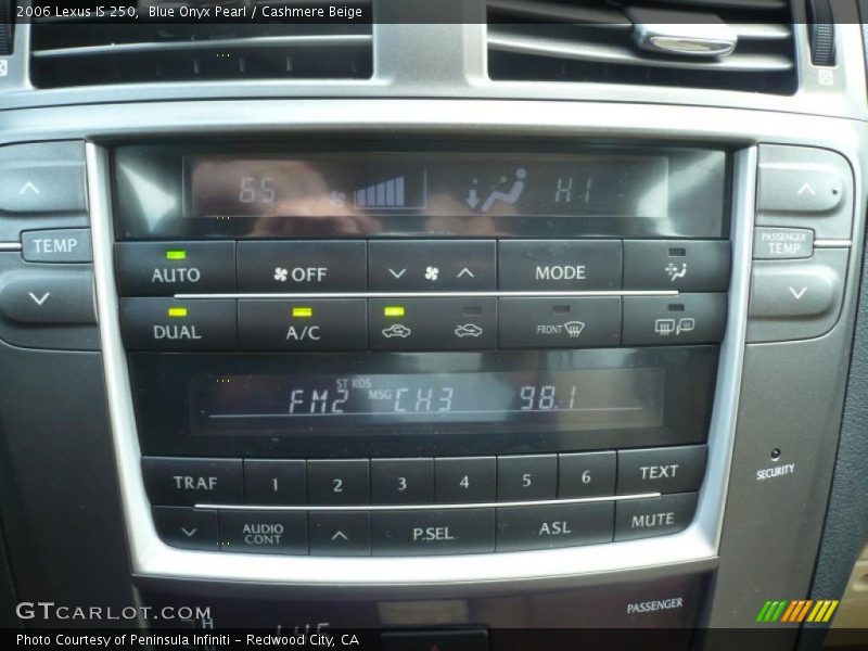 Blue Onyx Pearl / Cashmere Beige 2006 Lexus IS 250