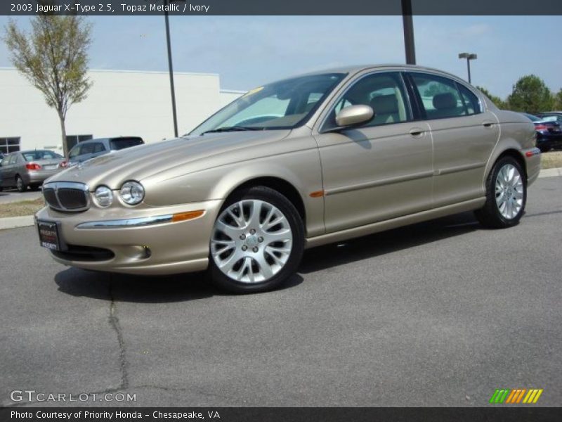 Topaz Metallic / Ivory 2003 Jaguar X-Type 2.5