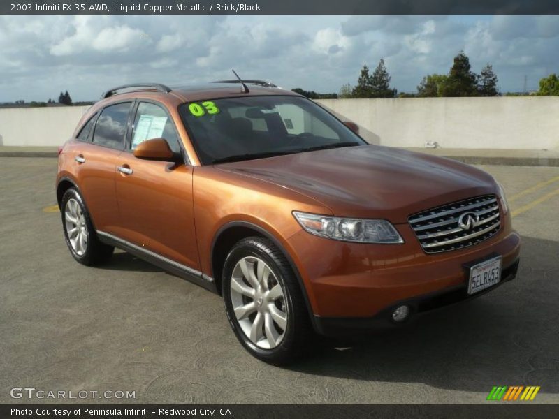 Liquid Copper Metallic / Brick/Black 2003 Infiniti FX 35 AWD