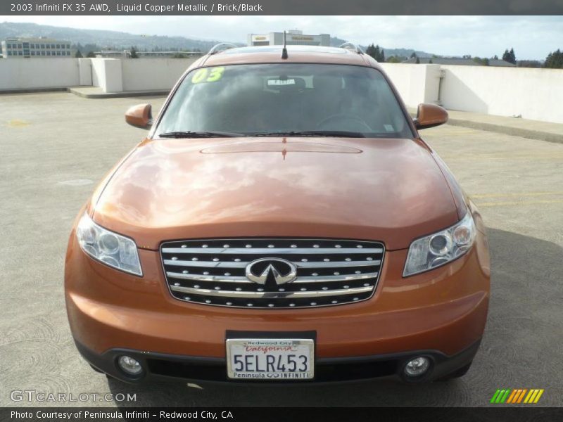 Liquid Copper Metallic / Brick/Black 2003 Infiniti FX 35 AWD