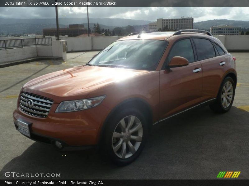 Liquid Copper Metallic / Brick/Black 2003 Infiniti FX 35 AWD