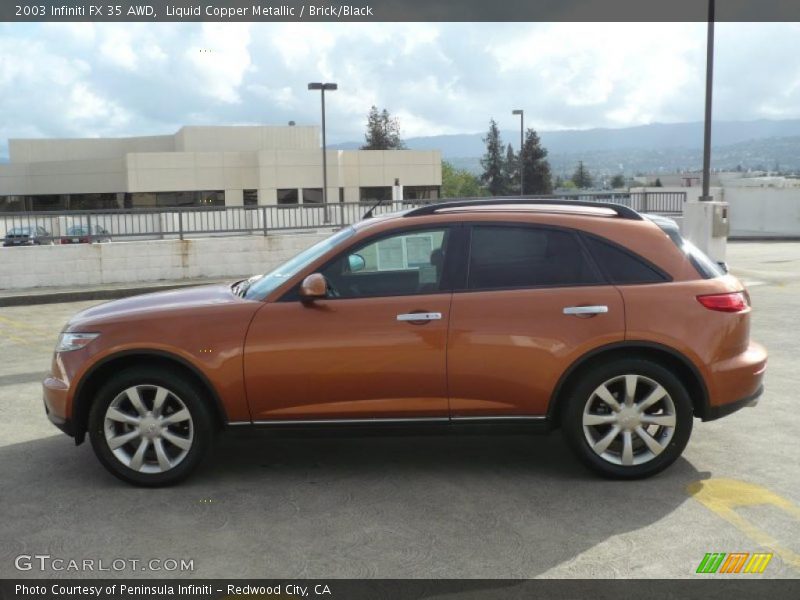 Liquid Copper Metallic / Brick/Black 2003 Infiniti FX 35 AWD