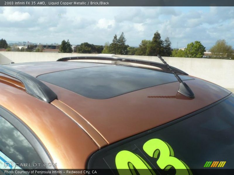 Liquid Copper Metallic / Brick/Black 2003 Infiniti FX 35 AWD