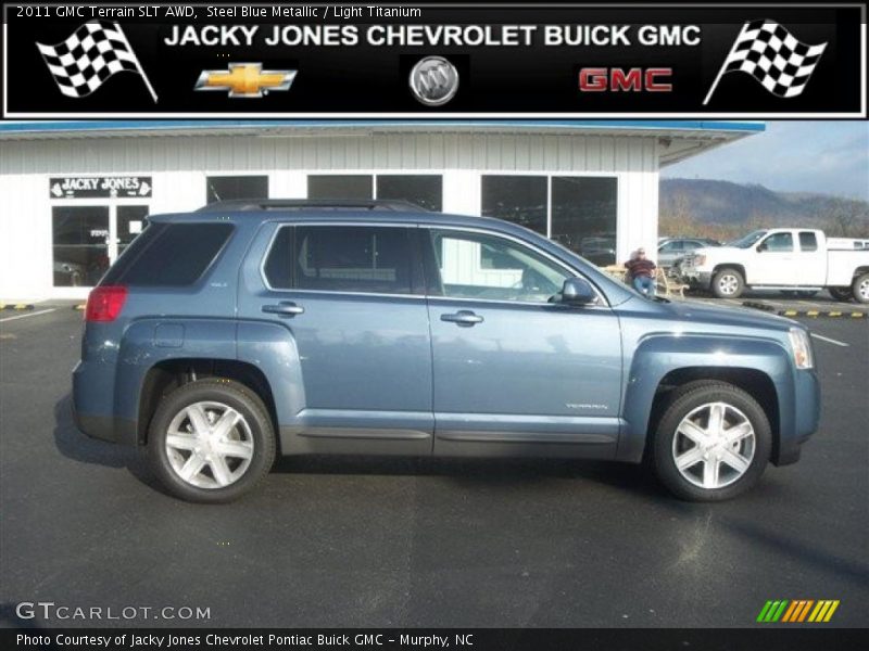 Steel Blue Metallic / Light Titanium 2011 GMC Terrain SLT AWD