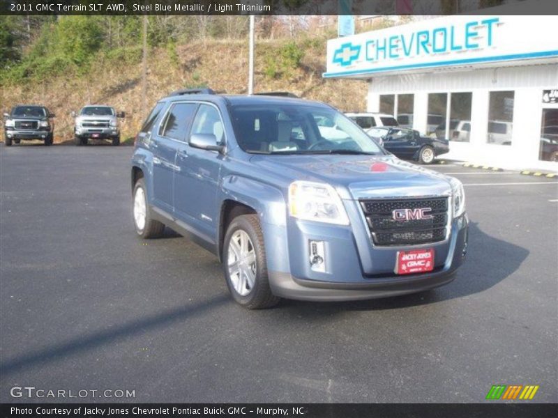 Steel Blue Metallic / Light Titanium 2011 GMC Terrain SLT AWD