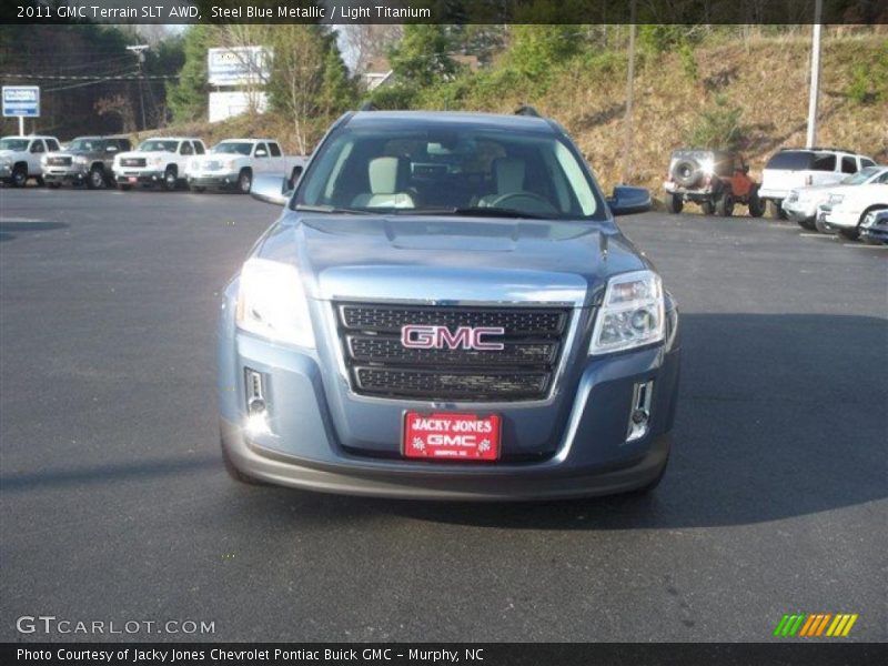 Steel Blue Metallic / Light Titanium 2011 GMC Terrain SLT AWD