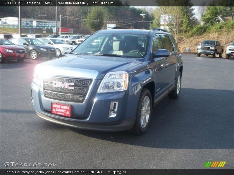 Steel Blue Metallic / Light Titanium 2011 GMC Terrain SLT AWD
