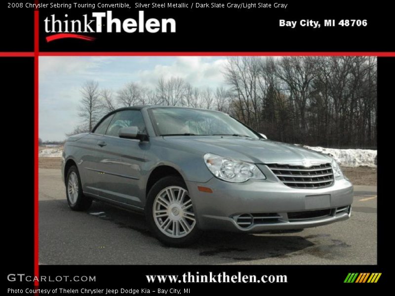 Silver Steel Metallic / Dark Slate Gray/Light Slate Gray 2008 Chrysler Sebring Touring Convertible