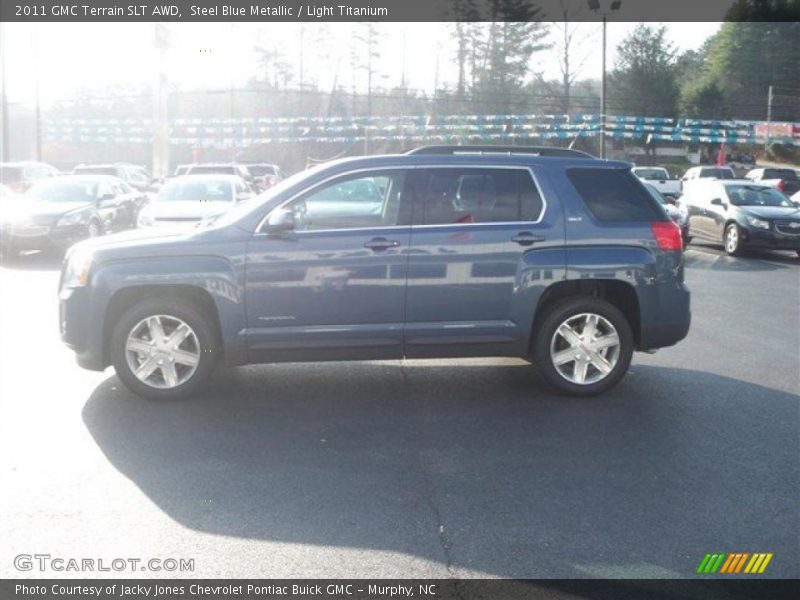 Steel Blue Metallic / Light Titanium 2011 GMC Terrain SLT AWD