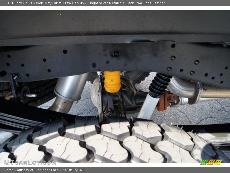Ingot Silver Metallic / Black Two Tone Leather 2011 Ford F250 Super Duty Lariat Crew Cab 4x4