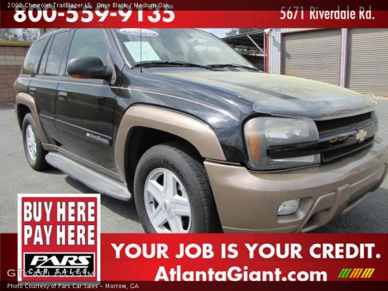Onyx Black / Medium Oak 2002 Chevrolet TrailBlazer LS
