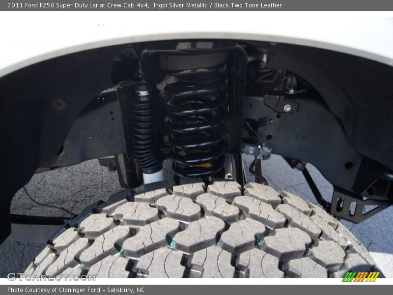 Ingot Silver Metallic / Black Two Tone Leather 2011 Ford F250 Super Duty Lariat Crew Cab 4x4