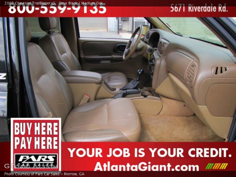 Onyx Black / Medium Oak 2002 Chevrolet TrailBlazer LS