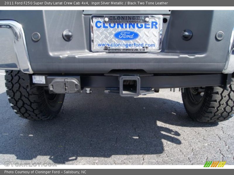 Ingot Silver Metallic / Black Two Tone Leather 2011 Ford F250 Super Duty Lariat Crew Cab 4x4