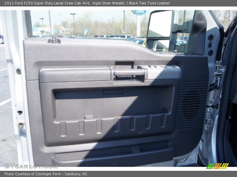 Ingot Silver Metallic / Black Two Tone Leather 2011 Ford F250 Super Duty Lariat Crew Cab 4x4