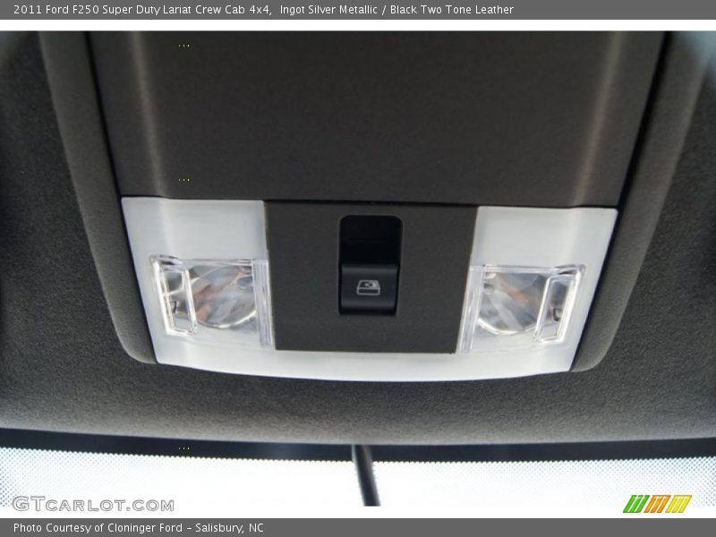 Ingot Silver Metallic / Black Two Tone Leather 2011 Ford F250 Super Duty Lariat Crew Cab 4x4