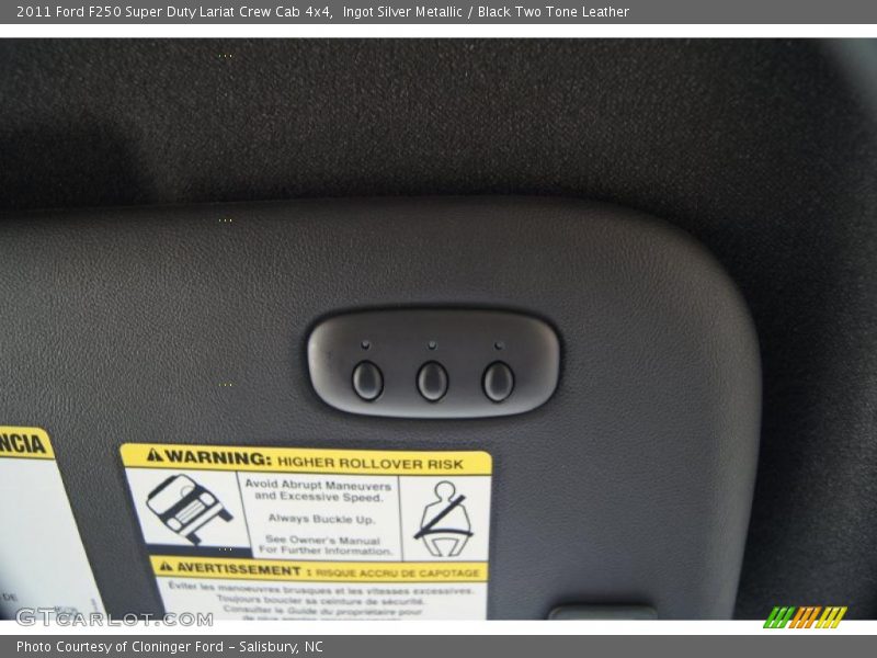 Ingot Silver Metallic / Black Two Tone Leather 2011 Ford F250 Super Duty Lariat Crew Cab 4x4