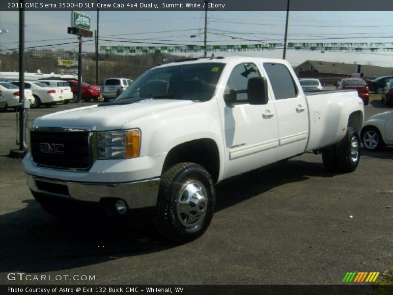 Summit White / Ebony 2011 GMC Sierra 3500HD SLT Crew Cab 4x4 Dually