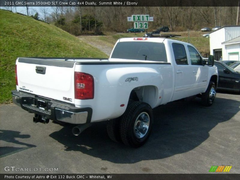 Summit White / Ebony 2011 GMC Sierra 3500HD SLT Crew Cab 4x4 Dually