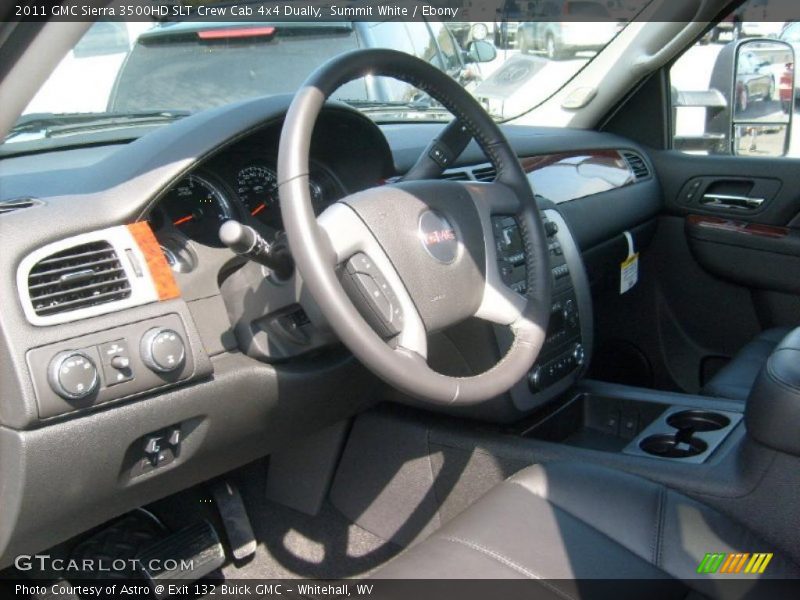 Summit White / Ebony 2011 GMC Sierra 3500HD SLT Crew Cab 4x4 Dually