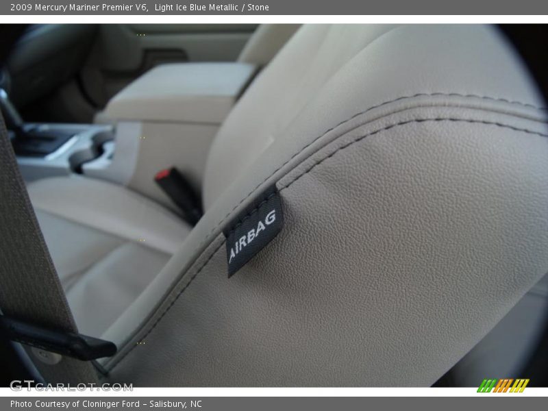 Light Ice Blue Metallic / Stone 2009 Mercury Mariner Premier V6