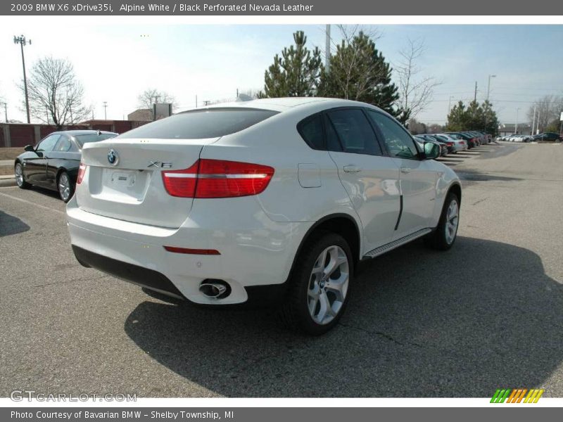 Alpine White / Black Perforated Nevada Leather 2009 BMW X6 xDrive35i