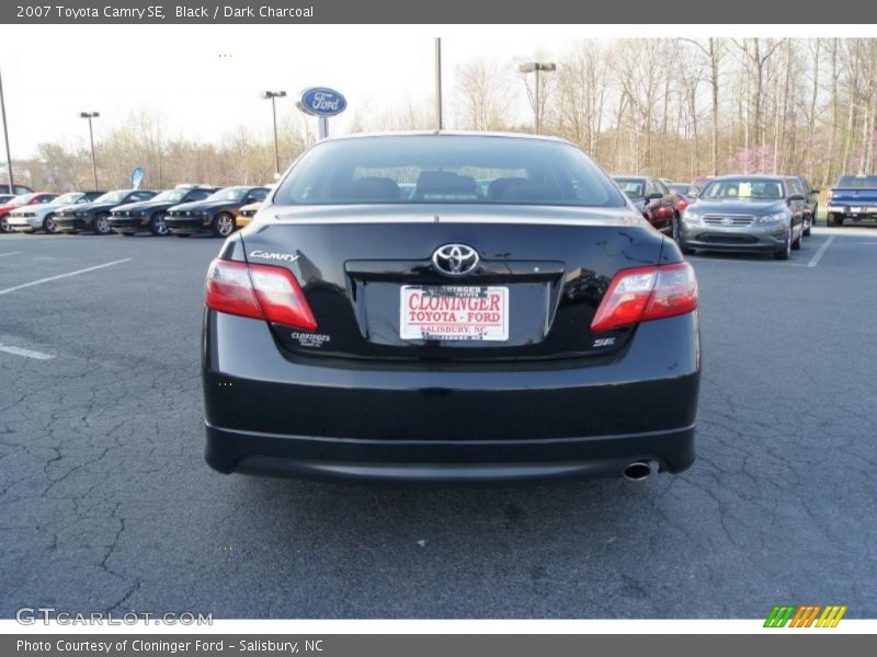 Black / Dark Charcoal 2007 Toyota Camry SE