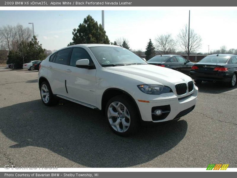 Alpine White / Black Perforated Nevada Leather 2009 BMW X6 xDrive35i