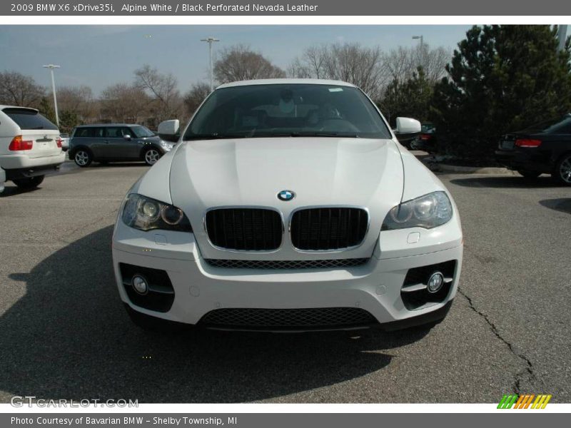 Alpine White / Black Perforated Nevada Leather 2009 BMW X6 xDrive35i