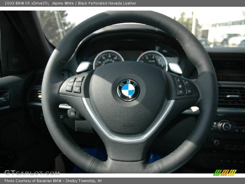 Alpine White / Black Perforated Nevada Leather 2009 BMW X6 xDrive35i
