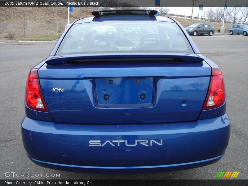 Pacific Blue / Black 2005 Saturn ION 2 Quad Coupe