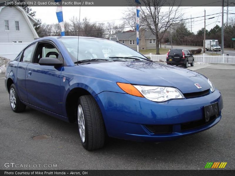Pacific Blue / Black 2005 Saturn ION 2 Quad Coupe