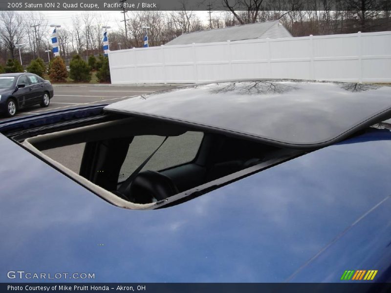 Pacific Blue / Black 2005 Saturn ION 2 Quad Coupe