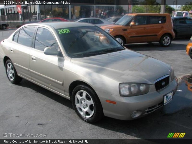 Champagne / Beige 2001 Hyundai Elantra GLS