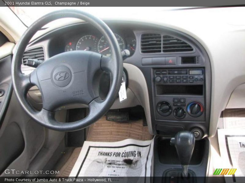 Champagne / Beige 2001 Hyundai Elantra GLS