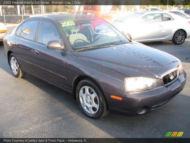 Midnight Gray / Gray 2003 Hyundai Elantra GLS Sedan