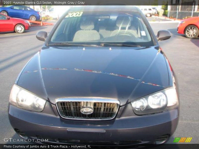 Midnight Gray / Gray 2003 Hyundai Elantra GLS Sedan