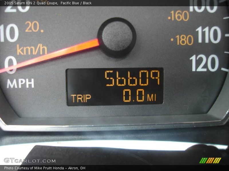 Pacific Blue / Black 2005 Saturn ION 2 Quad Coupe