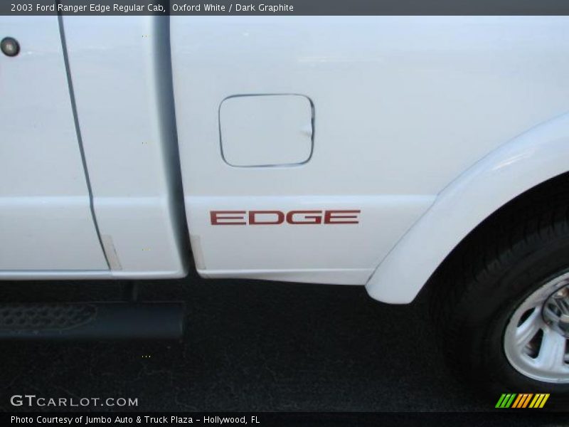 Oxford White / Dark Graphite 2003 Ford Ranger Edge Regular Cab