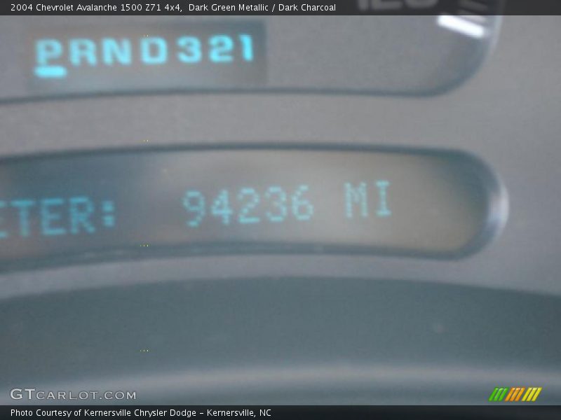 Dark Green Metallic / Dark Charcoal 2004 Chevrolet Avalanche 1500 Z71 4x4