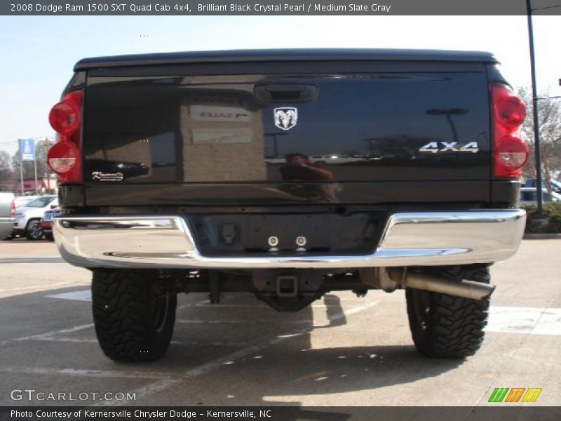 Brilliant Black Crystal Pearl / Medium Slate Gray 2008 Dodge Ram 1500 SXT Quad Cab 4x4